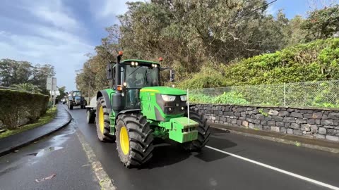 Lagoa Farmers protest / Marcha lenta de agricultores Ilha Sao Miguel Açores, Portugal - 08.02.24