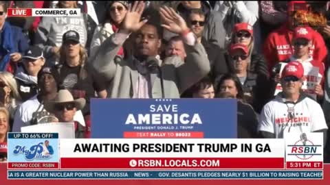 Trump Rally, Herschel Walker Speaks in Geogia 03/26