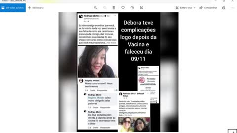 Debora - faleceu em 09/11/21 após segunda dose