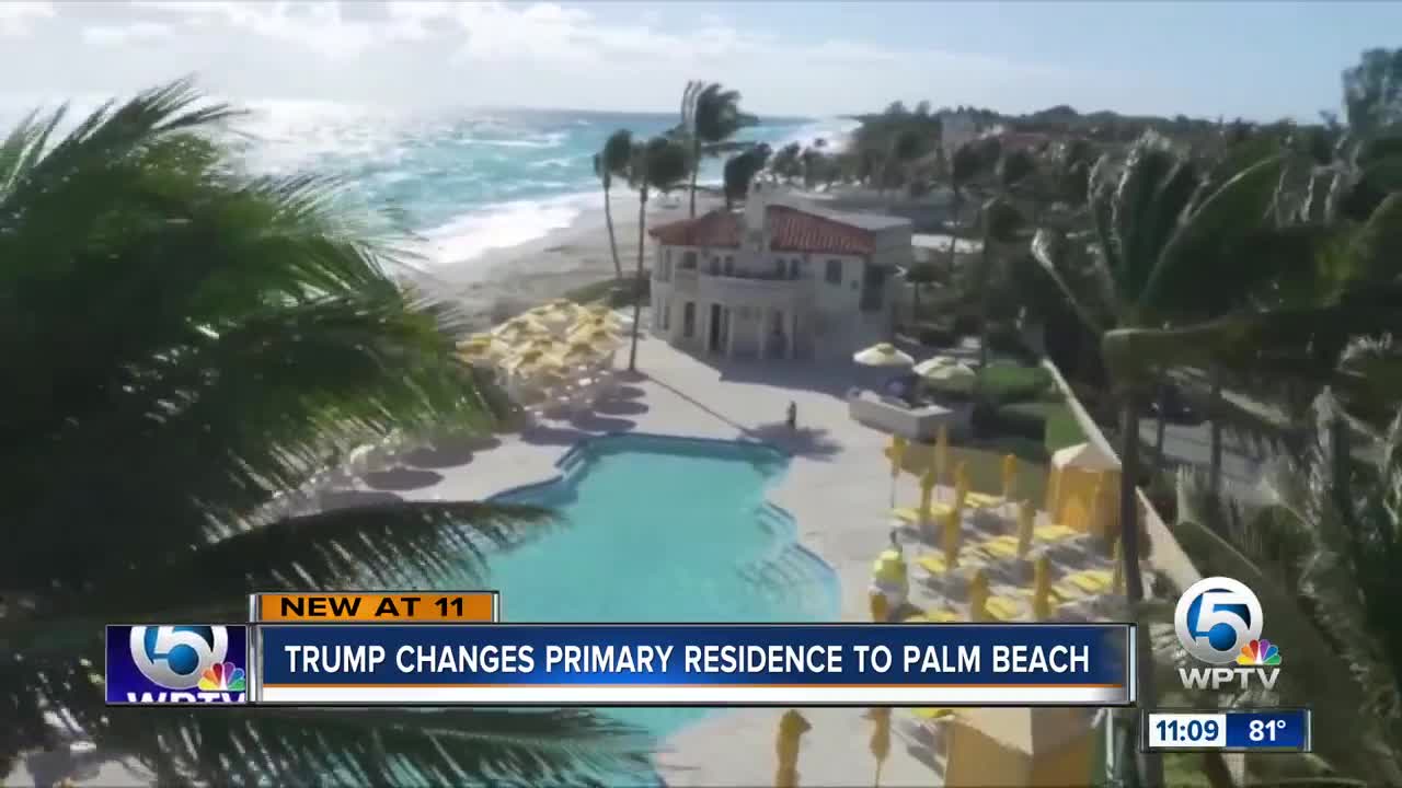 President Trump files to become permanent resident of Palm Beach