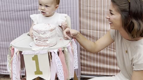 Daughter Delicately Devours Dessert