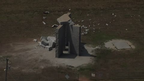 SKYFOX over Georgia Guidestones after alleged explosion