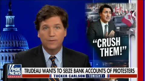 Tucker Carlson Trudeau explaining Canada is Officially Under Martial Law