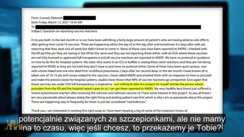 USA: Tuszowanie Niepożądanych Odczynów Poszczepiennych - Deborah Conrad [napisy PL]