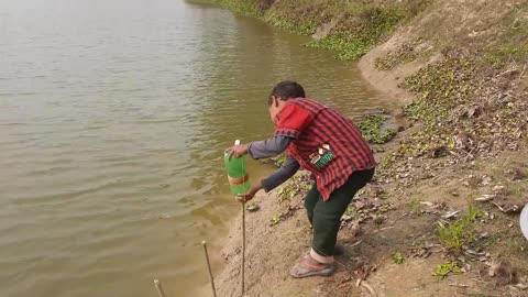 Small boy catching big fishes video