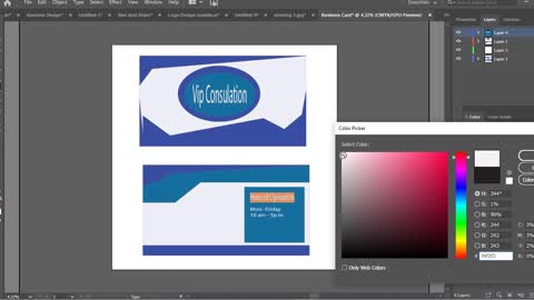 Business Card Done In Adobe Illustrator