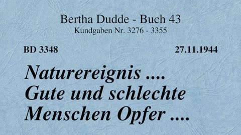 BD 3348 - NATUREREIGNIS .... GUTE UND SCHLECHTE MENSCHEN OPFER ....