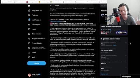 PUTIN FALA EM GOLPE DE ESTADO, MAS EU ACHO QUE FOI ARMAÇÃO COM PRIGOZHIN