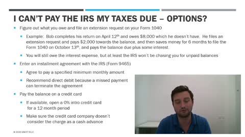 I Can't Pay the IRS - What Are my Options?