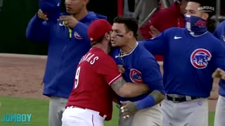Amir Garrett screams at Rizzo after striking him out, a breakdown