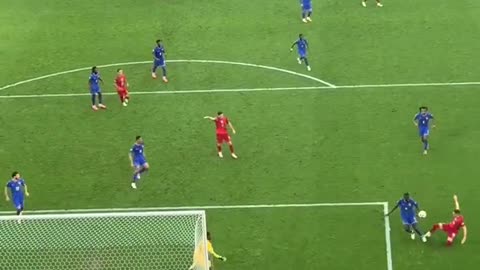 Lewandowski first chance missed from penalty, scored in second