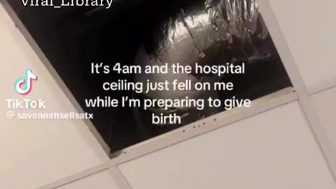 Part of Hospital ceiling falls on woman while giving birth😮‍💨😱😳