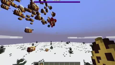 Wither vs 1000 Bees - Minecraft