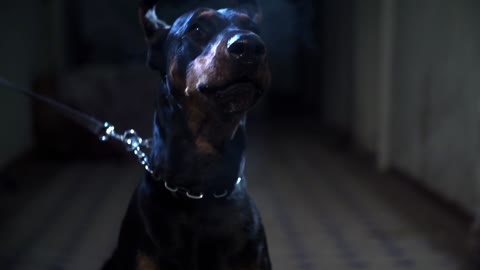 Watch the Dobermann protrude its lethal claws