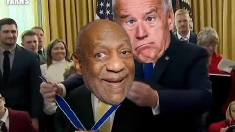 Joe Biden gives medal to Bill Cosby