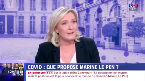 Marine Le Pen sur LCI avec Ruth Elkrief plandemie Covid 19 Coronavirus