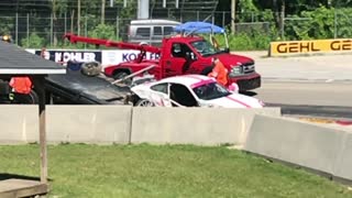 Crashed Porsche at Road America