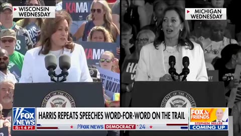 Kamala gives the exact same speech EVERY TIME... like a robot.