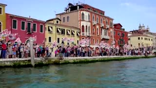 Activists protest return of cruise ships in Venice