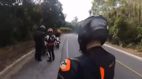 Heart-Stopping Moment: High-Speed Biker Hits Camera!