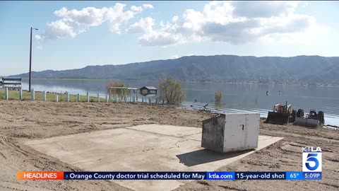 KTLA CH5 Lake Elsinore hits record-breaking water levels