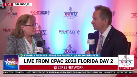 Kimberly Fletcher Founder of Moms For America Interview with RSBN's own Brian Glenn at CPAC 2022