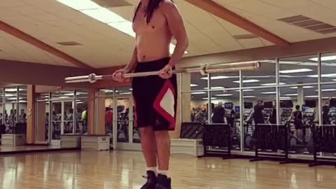 Man Shows off Some Serious Balancing Skills in the Gym