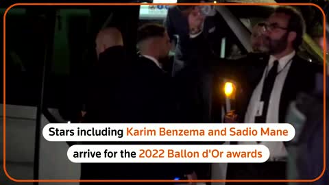 Soccer stars arrive at the Ballon d'Or awards