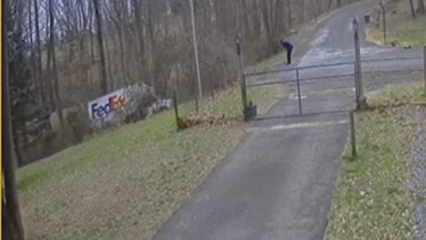 FedEx Driver Forgets to Put It in Park