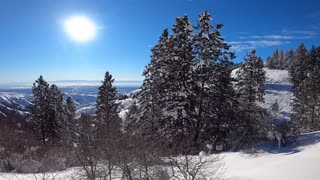 Snowshoeing Stack Rock trail