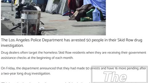LAPD Arrests Fifty In Skid Row Drug Bust