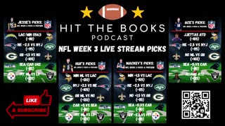 NFL Sunday Picks & Preview - Week 3 - LIVE with Hit The Books Podcast
