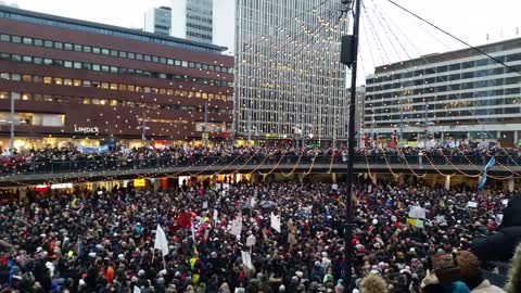Stockholm Protest, Against Tyrannical Vaccine Passports and Mandatory Vaccinations!