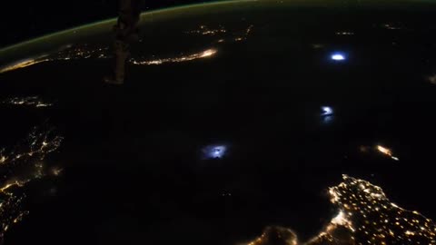 Flying Over the Earth at Night