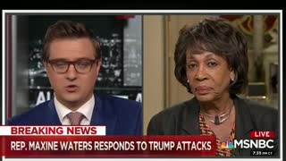 Waters rattles off a list of violent things Trump has said