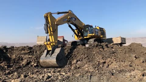 Caterpillar 6015B Excavator Loading Trucks With Two Passes - Sotiriadis Mining Works