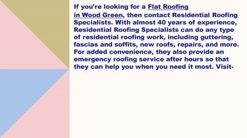 Best Flat Roofing in Wood Green