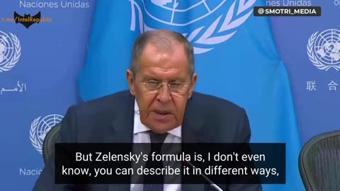 Zelensky’s "peace plan" is simply unrealizable and everyone knows this - Russian Foreign Minister Lavrov