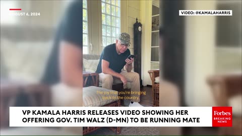 JUST IN: Kamala Harris Releases Video Of Her Offering Tim Walz To Be Her Running Mate