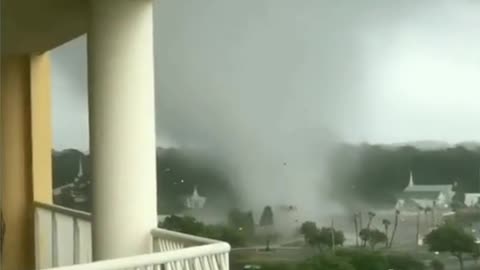 Wild Unexpected Hurricane Nearly Destroys Peaceful Family From Their Porch!