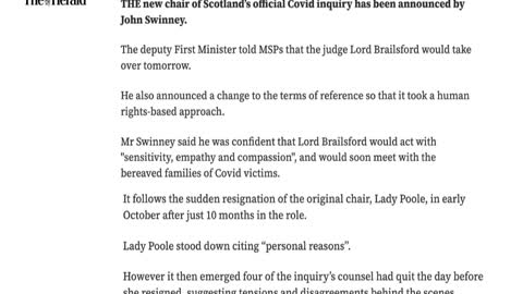 Scottish Covid inquiry teetering on the brink - UK Column News - 14th November 2022