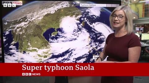 Super typhoon Saola moves closer to mainland China - #BBC News#superTyphoon