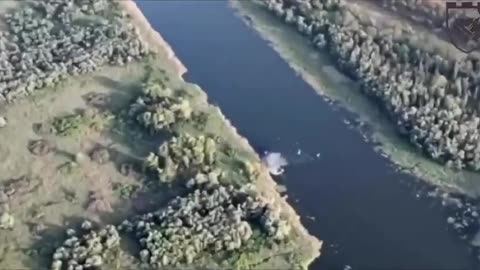 Ukrainians Destroy a Russian Landing Craft in the Dnipro River