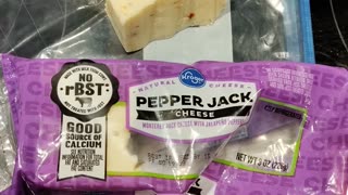 Eating Kroger Pepper Jack Cheese, Dbn, MI, 9/13/23