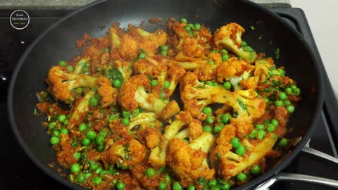 Cauliflower & Peas Recipe Cauliflower Side Dish Gobi Matar Sabzi