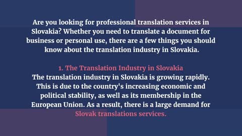 Choose the Right Slovak Translation Services