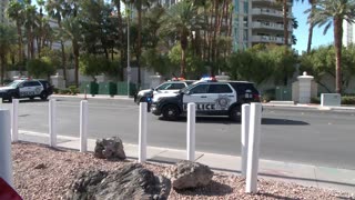 Smoke billows from Fontainebleau Las Vegas rooftop hotel