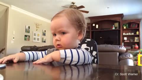 Baby argues with Daddy, so angry OVER nothing
