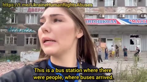 Mariana Naumova reports from Donetsk: The Bus Station is Shelled - Ukraine War Combat Footage 2022