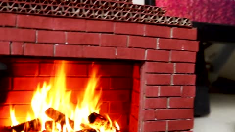 How to make DIY Fireplace using Cardboard Home Decorate